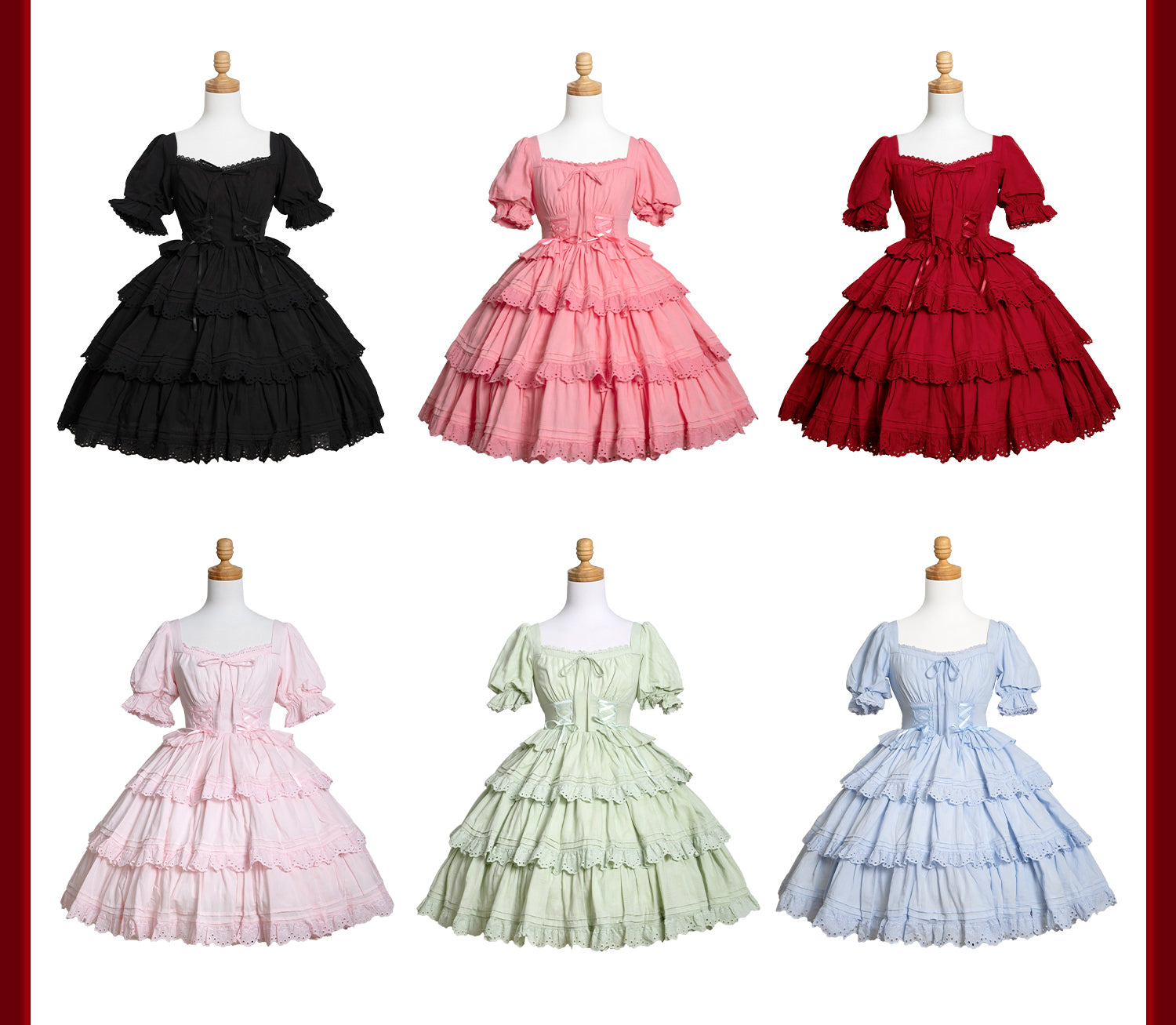 MEEKWIND - Miss Flora - Cotton Sweet Lolita Dress Set Doll-like OP and JSK