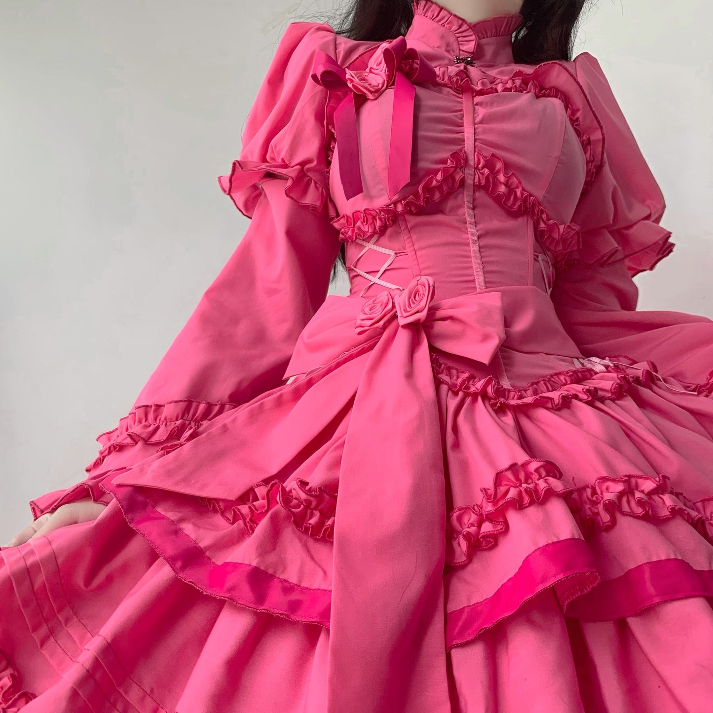 Mengfuzi - LiLith - Christmas Gothic Lolita JSK Dress, Short Sleeve Bolero