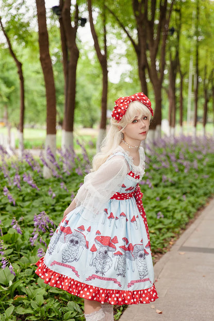 Infanta - Mushroom - Sweet Lolita JSK Dress Printing Dress Short Sleeve Shirt