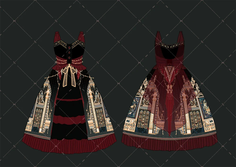 Miss Point - Dusk Best - Egyptian Lolita Dress Set Gorgeous JSK