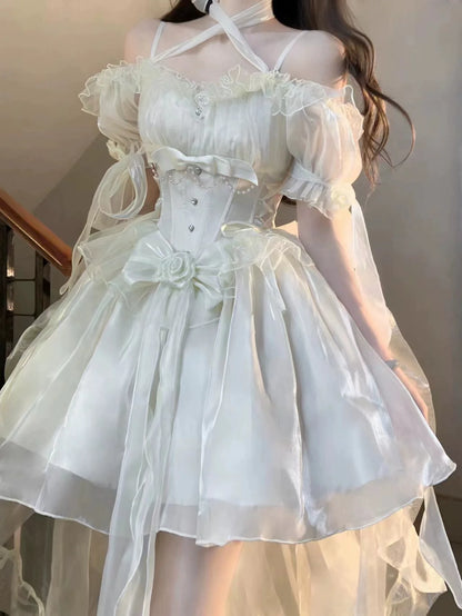 Meowing and fruity - Elegant Lolita Gorgeous Trailing With Large Hem & Shoulder Strap