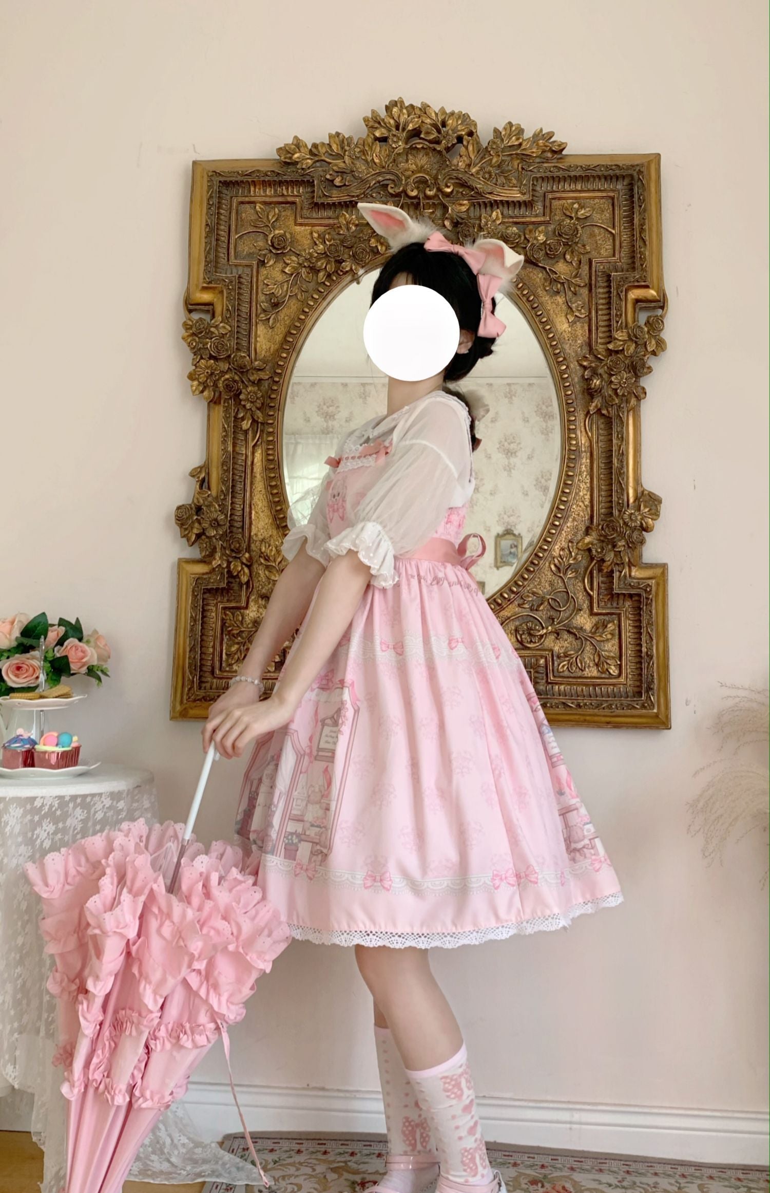 Sugar Girl - Bear Tea Party - Sweet Lolita JSK and Headdress