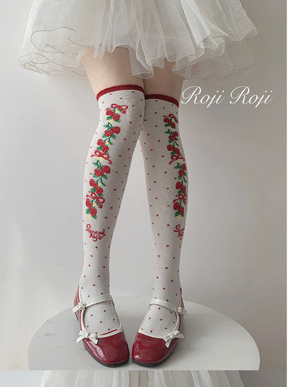 Roji Roji - Autumn Sweet Lolita Cotton Thigh-high Socks