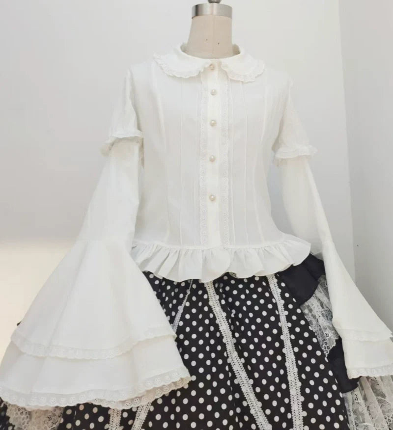 Sweet Angel - Daily Lolita White Short Sleeve Shirt