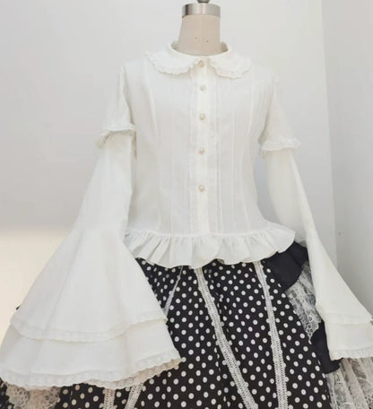 Sweet Angel - Daily Lolita White Short Sleeve Shirt