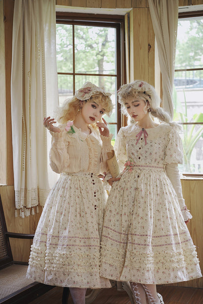 Miss Point - Flower and Alice - Idyllic Retro Floral Country Lolita SK