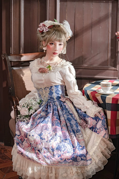 Miss Point - Elizabeth Meow - Classic Lolita Blouse Lotus Root Sleeve Lolita Shirt