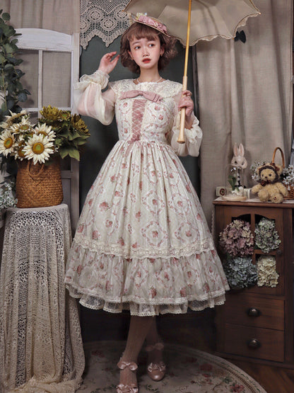 Miss Point - Woody Rose - Elegant Floral Lolita JSK Dress