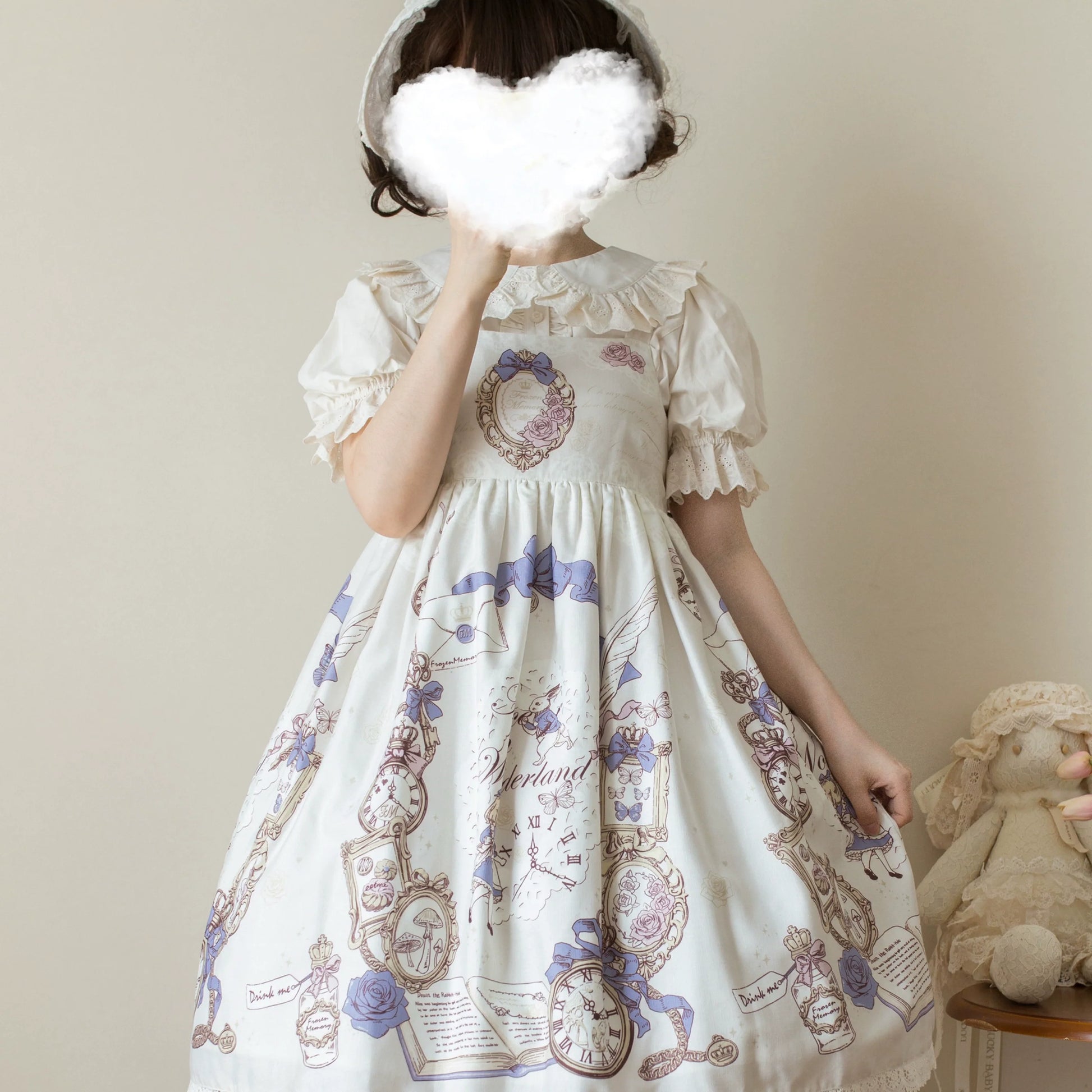 MIST - Cotton Kawaii Lolita Blouse, Short Sleeve