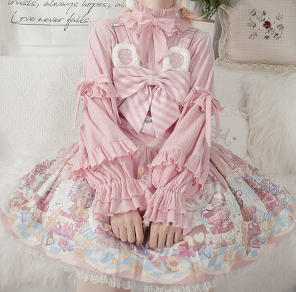 MIST - First Snow - Sweet Lolita Sweater Winter Puff Sleeve Knitting Innerwear