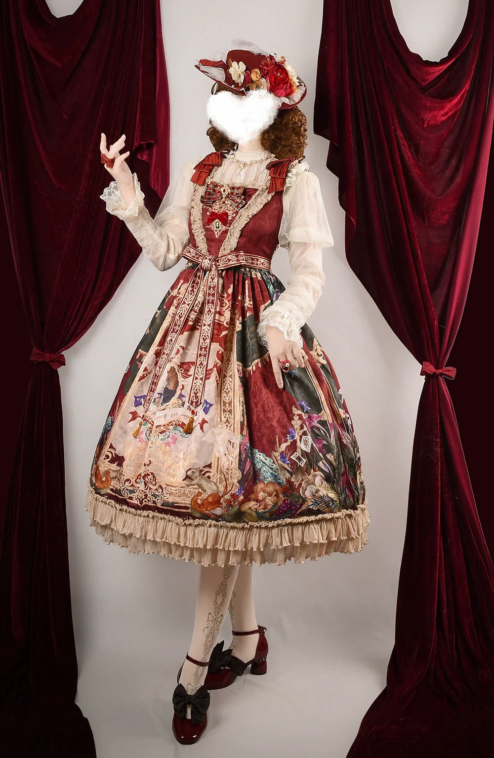 Miss Point - Kaleidoscope - Retro Lolita Dress Oil Painting Print JSK Dress Customized