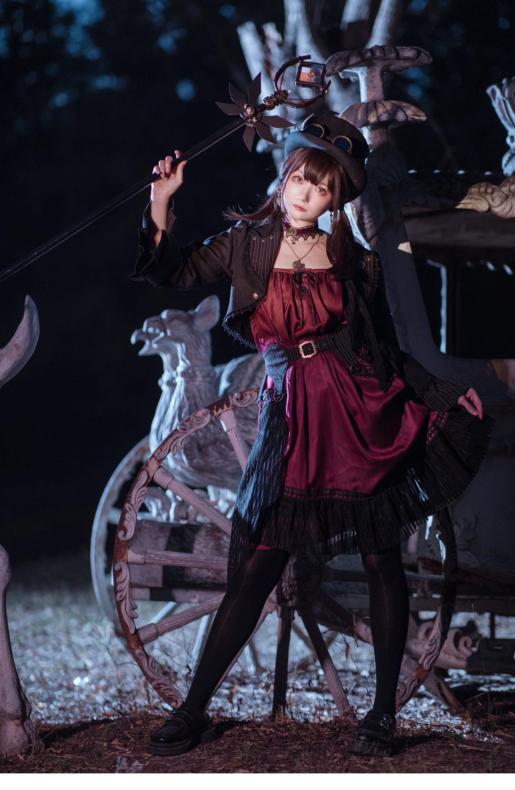 Mr. Yi's Steam Continent - Gothic Lolita Cardigan Long Sleeve Black Short Jacket