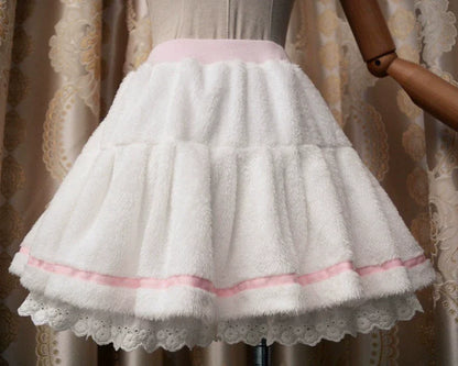 ZhiJinYuan - Calico Cat - Kawaii Lolita Plush Coat Lovely Warm Winter Coat