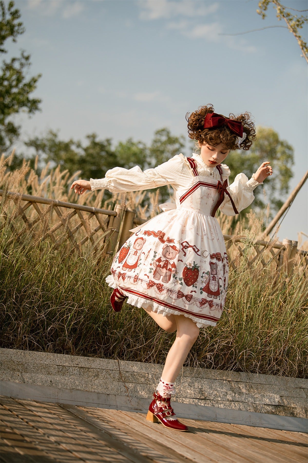 Designer's Gift - Christmas New Year Winter Lolita JSK Coat Set