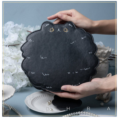 Yidhra - Printed Kawaii Cat Leather Shoulder Bag