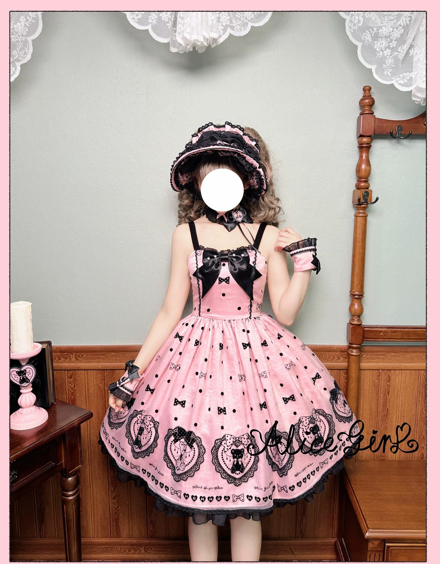 Alice Girl - Brown Sugar Bear - Printed Sweet Lolita Dress, Multiple Styles