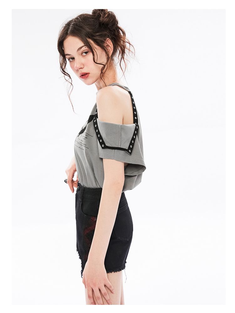 Two-wear design loose t-shirt 【s0000002236】