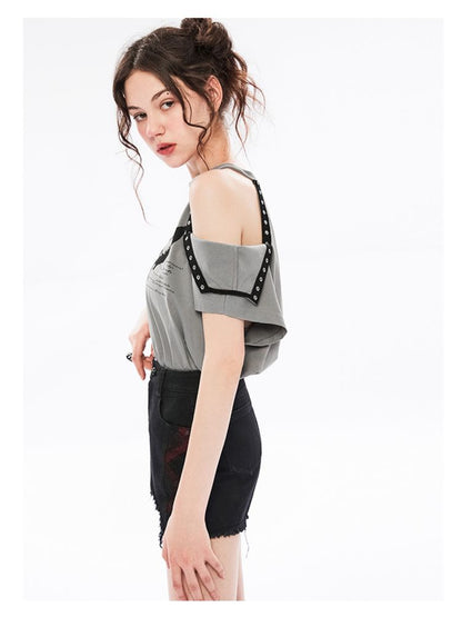 Two-wear design loose t-shirt 【s0000002236】