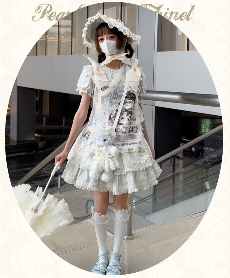 Mademoiselle Pearl - Pearl Doll Cabinet - Kawaii Lolita Plush Doll Bag with Outfit