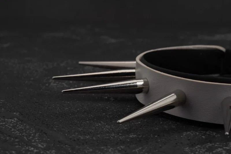 Strange Sugar - Punk Gothic Lolita KC Faux Leather Rivet Hair Accessories