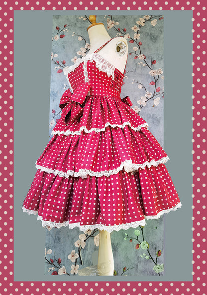 Infanta - Cloth Cat - Kawaii Lolita JSK Multi-Color Tiered Ruffles Dress