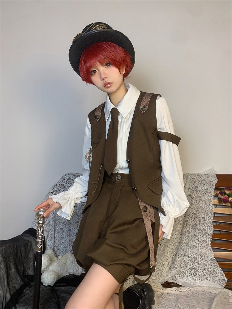 Letters from Unknown Star - Detective Rabbit Kiri - Ouji Lolita Outfits, Backpack Pants