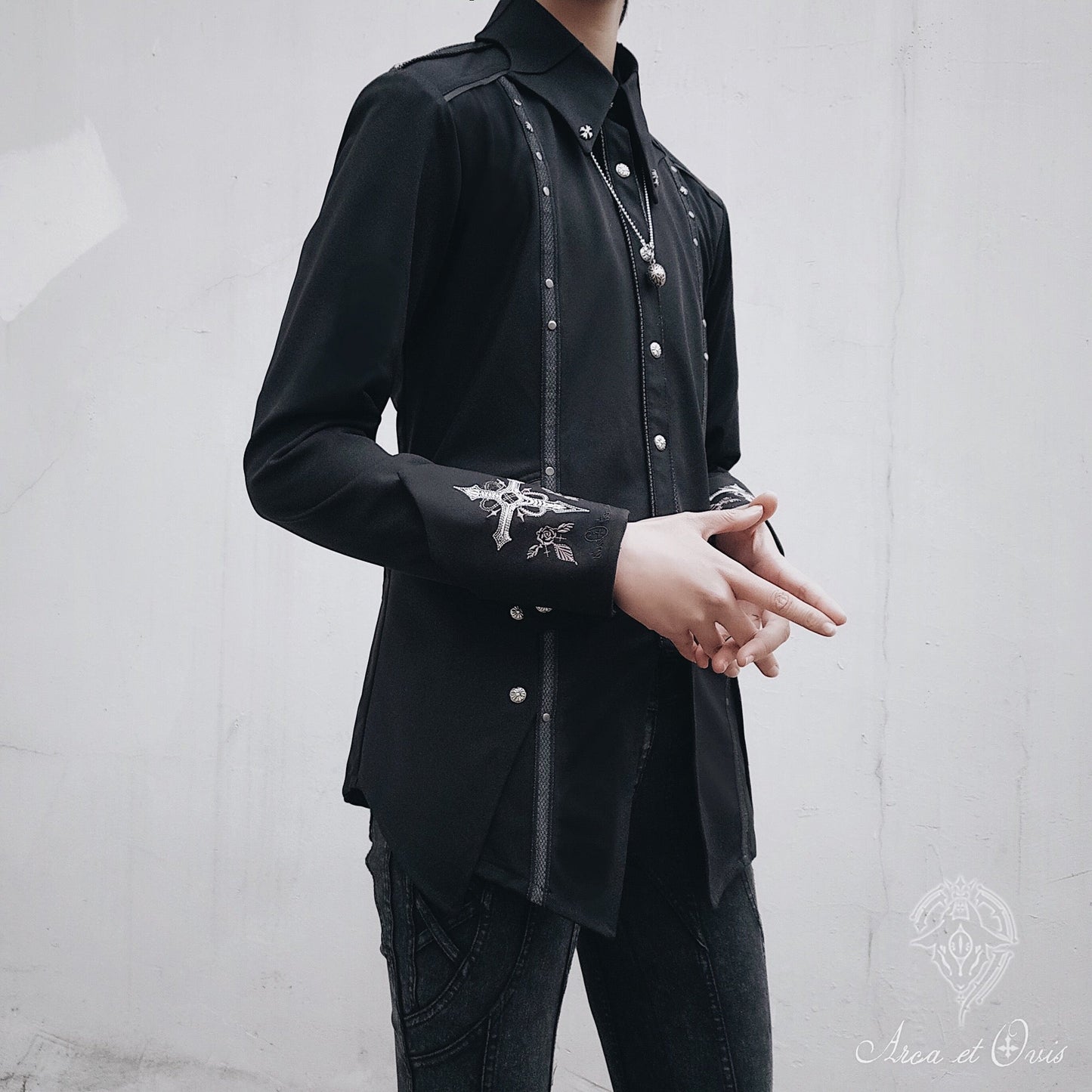 Arca et Ovis - Bat Wings - Ouji Lolita Shirt, Long Sleeve