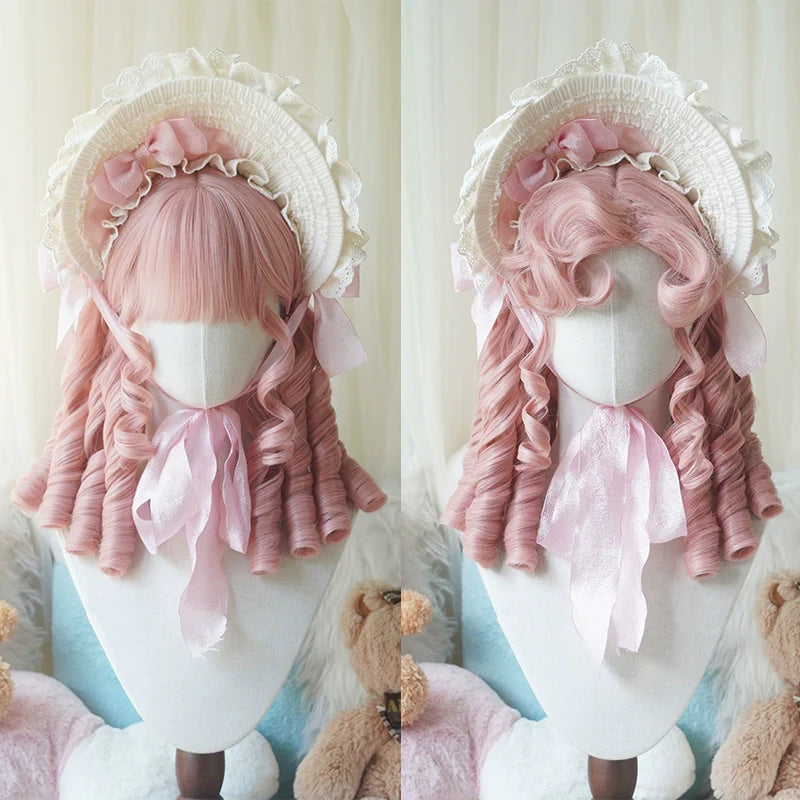 Imperial Tea - Retro Lolita Wig Short Roman Curl Hairpiece