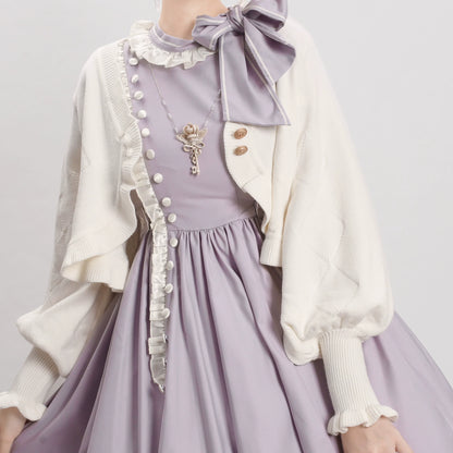 MIST - Cookie - Vintage Lolita Cardigan Short Sweater Multicolors