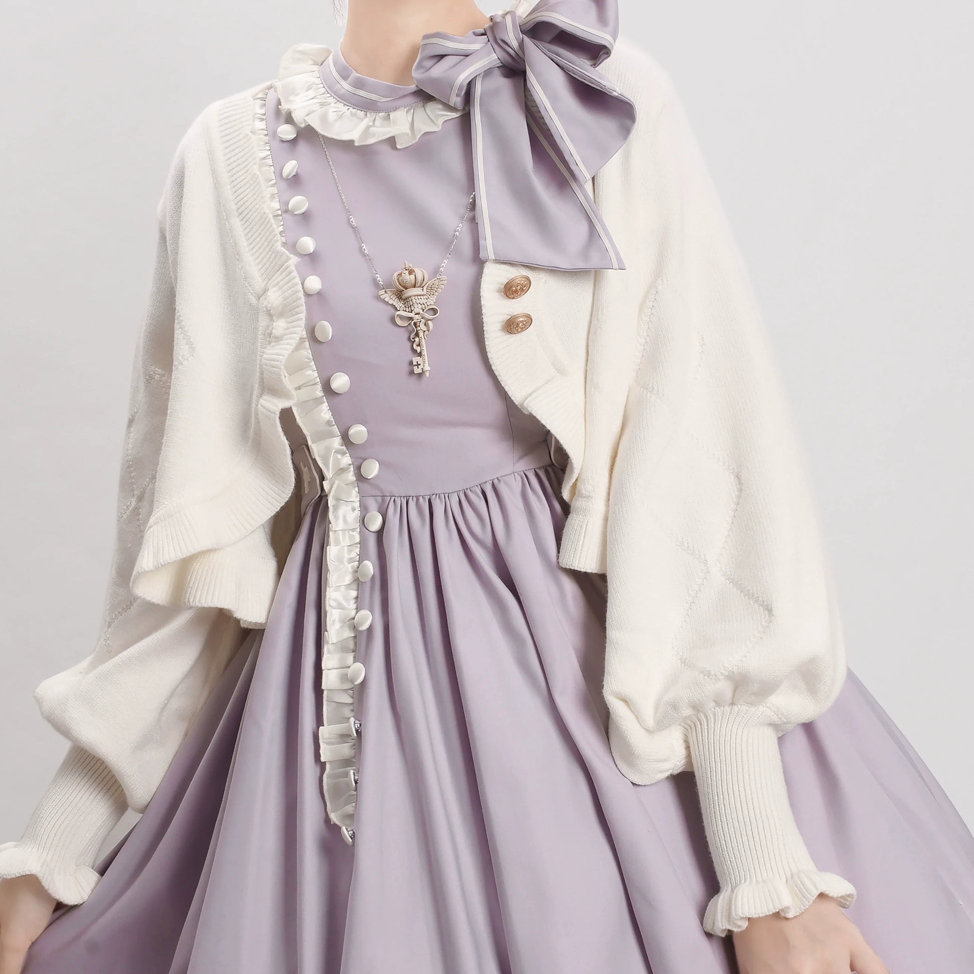 MIST - Cookie - Vintage Lolita Cardigan Short Sweater Multicolors