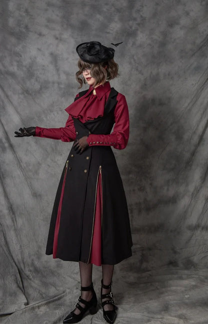 Vancy - Drunken Dreams - Vintage Lolita Dress Mutton Sleeve Shirt