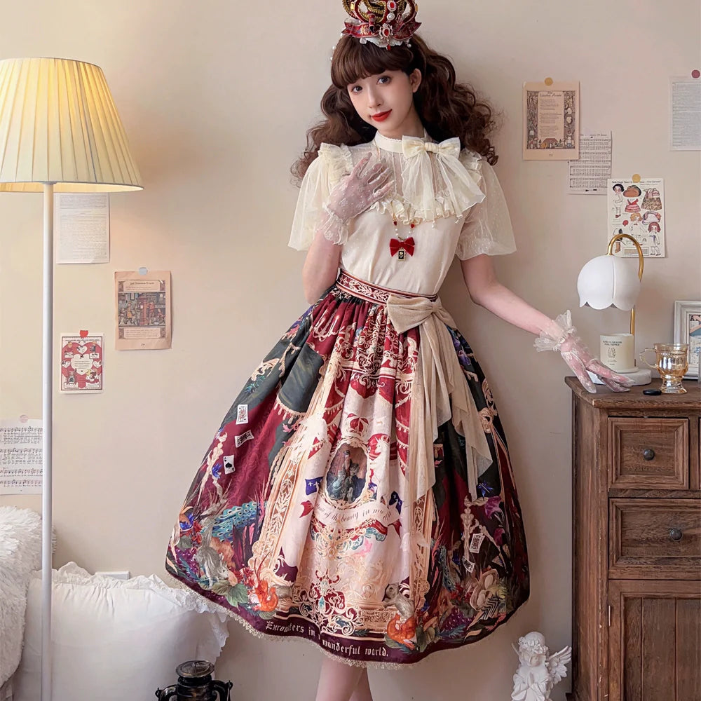 Miss Point - Kaleidoscope - Classical Lolita Shirt Dot Gauze Detachable Puff Sleeve Blouse Customized