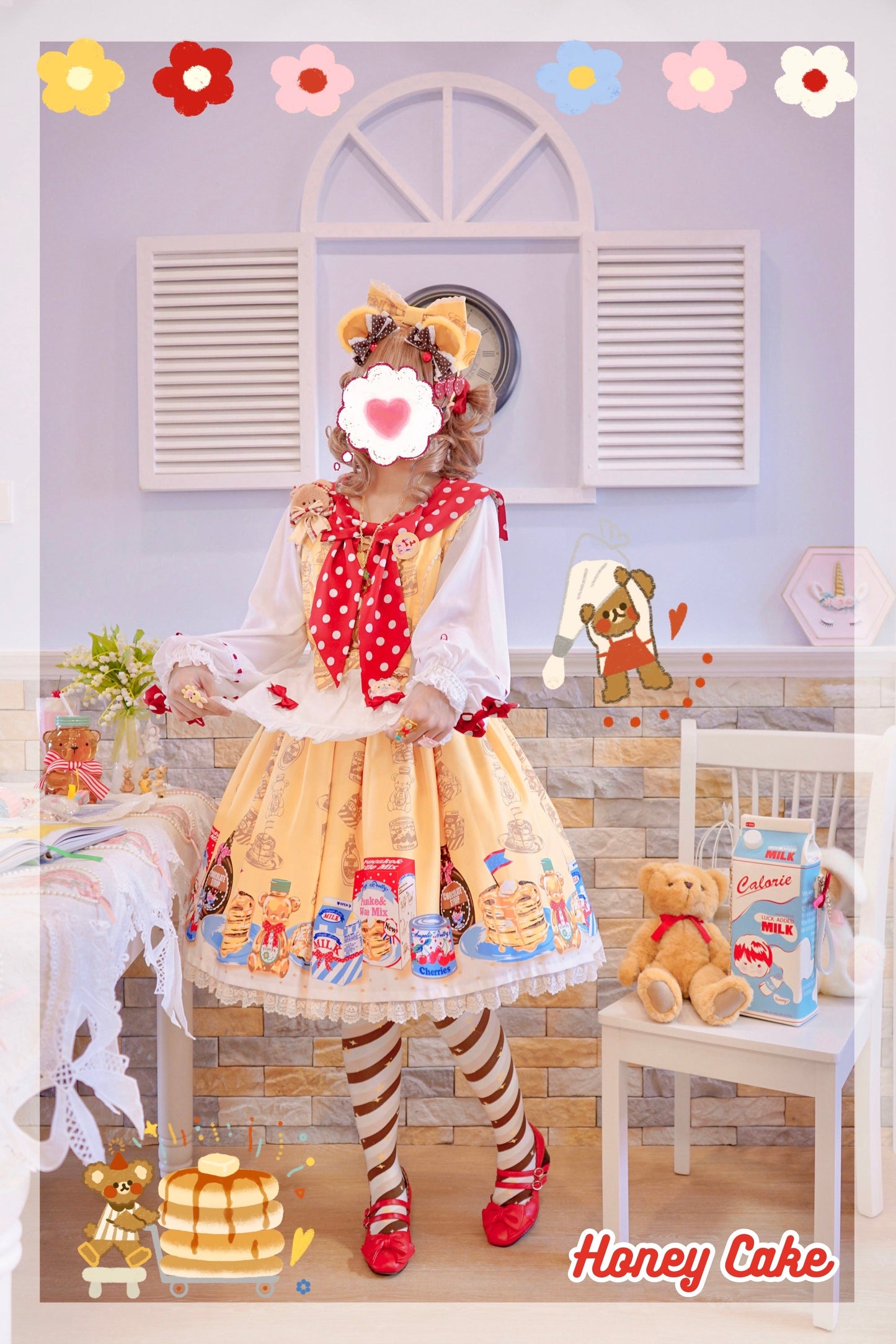 Yukine's Box - Macaron Lolita Cute Stripe Socks