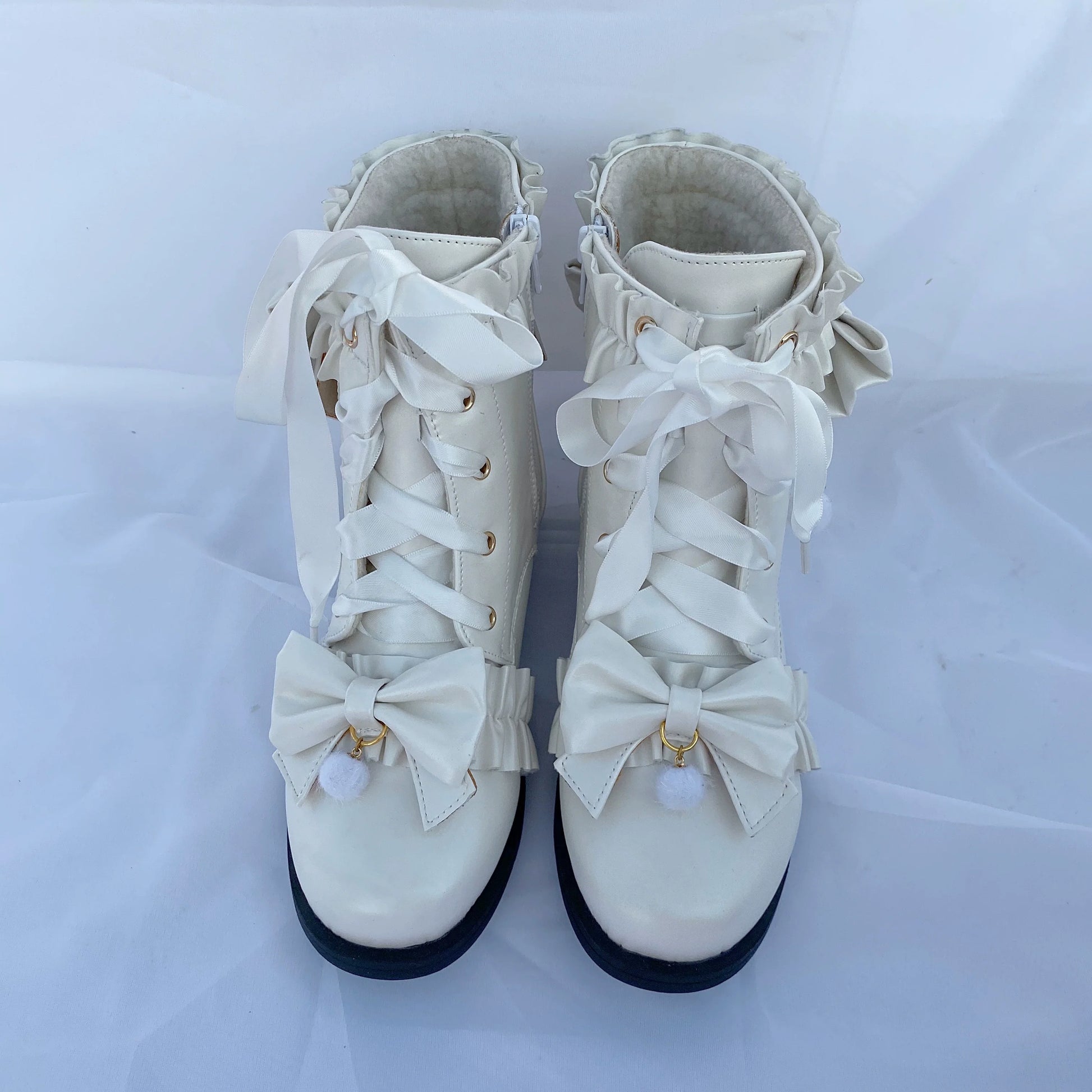 Fairy Godmother - Enthusiastic Ideation - Elegant Lolita Shoes Fleeced Short Martin Boots