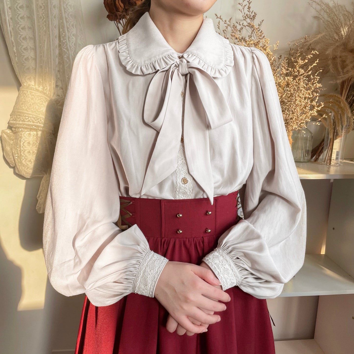 YuanSu - Mayer's Whisper - Vintage Lolita Large Sleeve Blouse