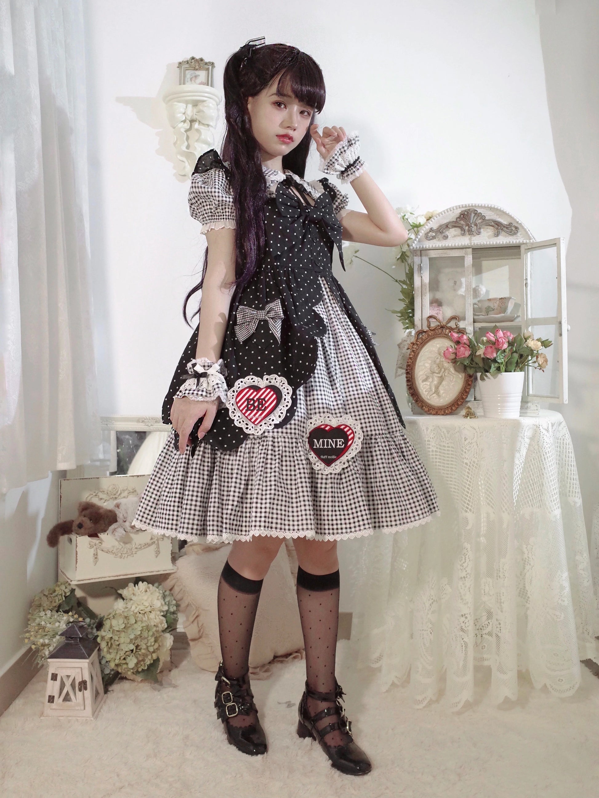 Fluff Mollie - Bean Breakfast - Sweet Lolita Overskirt Daily Daily Petaled Skirt