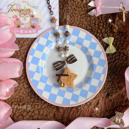 Bear Doll - Sweet Cookie Charm Set - Kawaii Lolita Necklace and Hairclip