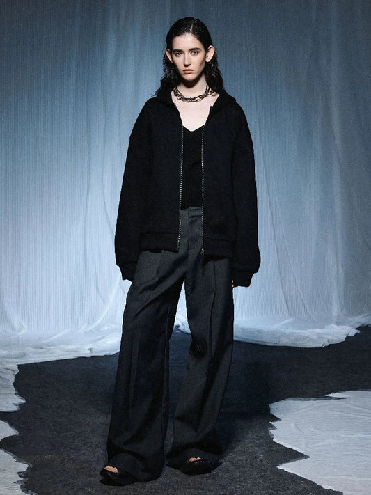 Wide zip sweat jacket【s0000007431】