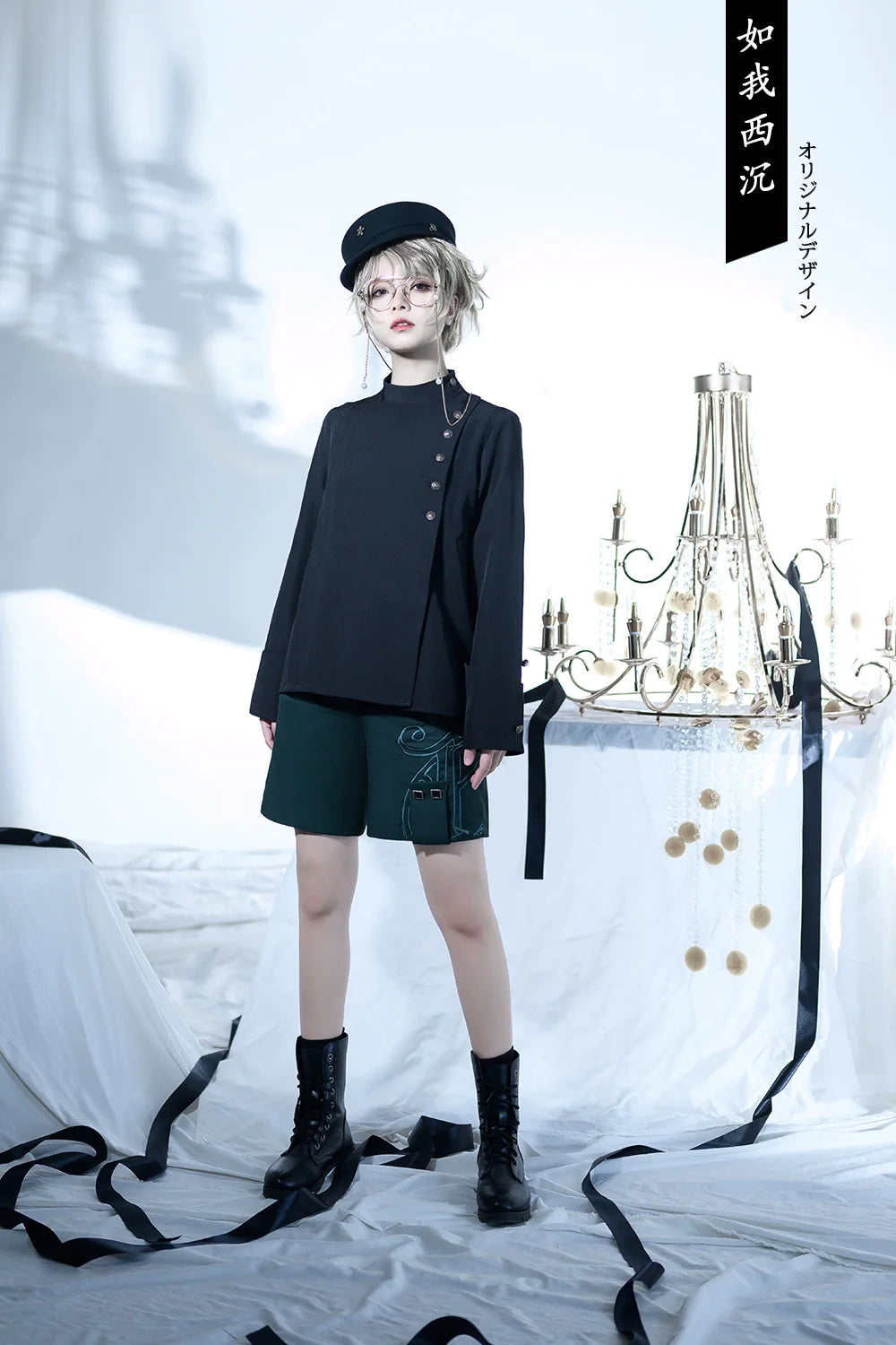 Princess Chronicles - Ruwoxichen - Retro Ouji Lolita Prince Style Black Blouse