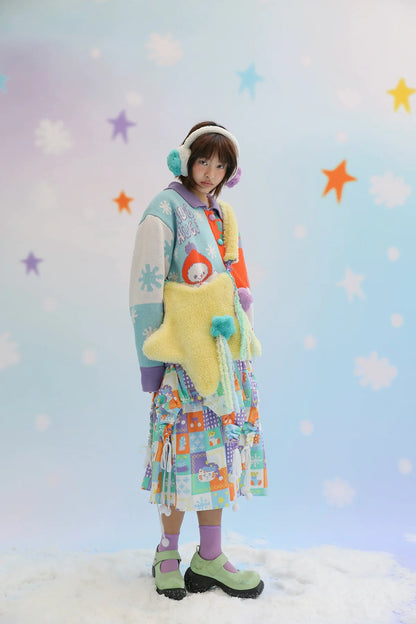 Frufru - Cute Lolita Bag Cartoon Stars Yellow Plush Bag