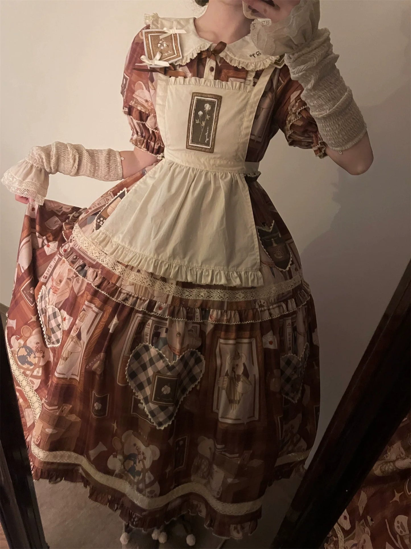 Babyblue - Gretel Bear - Vintage Lolita Dress Teddy Bear Prints Dress