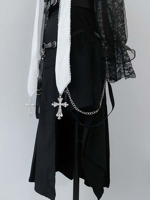 Your Highness - Nun Lolita Gothic OP Dress Full Set