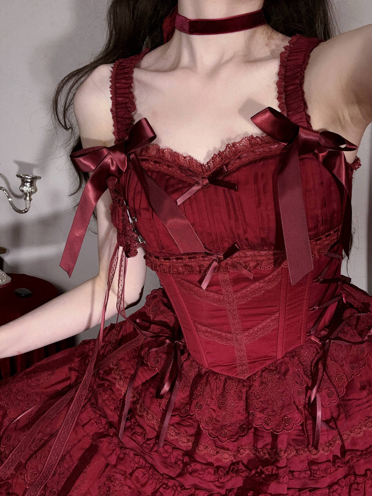 MEEKWIND - Miss Flora - Elegant Lolita Bodice Suit Tiered Skirt