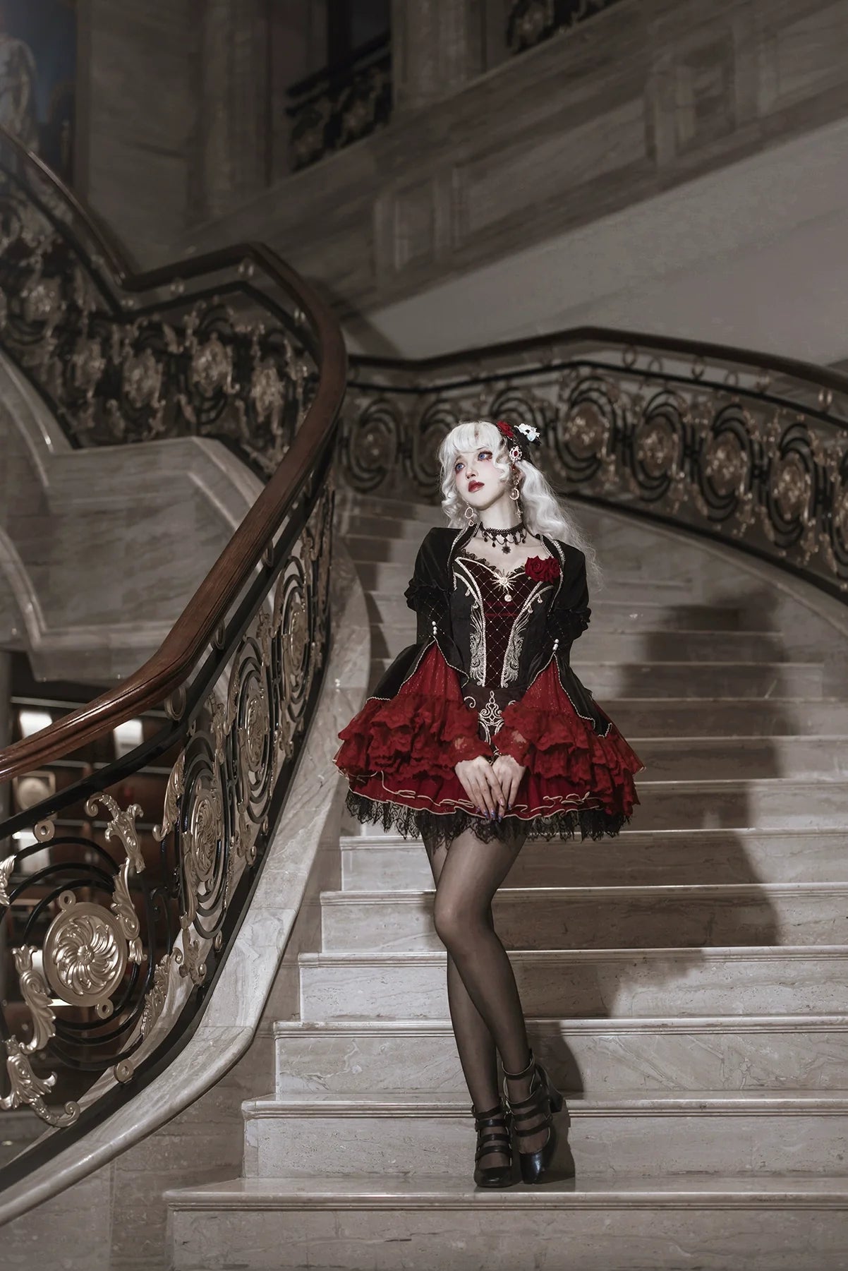 Letters from Unknown Star - Blood Feast - Gothic Lolita JSK Suit Daily Goth Dress