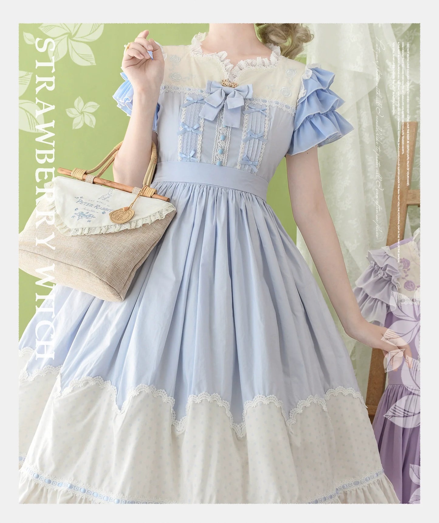 Strawberry Witch - Summer Breeze - Sweet Lolita OP Embroidery Daily Lolita Dress