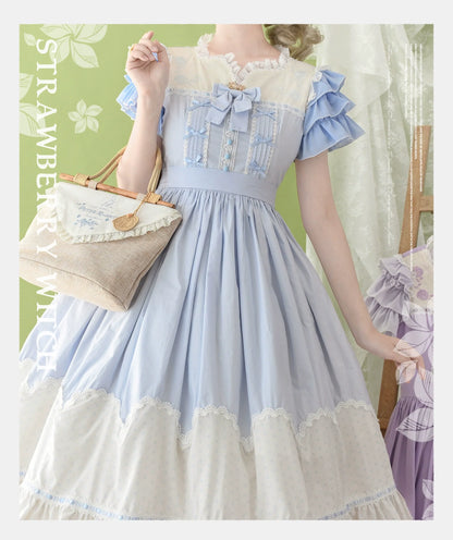 Strawberry Witch - Summer Breeze - Sweet Lolita OP Embroidery Daily Lolita Dress