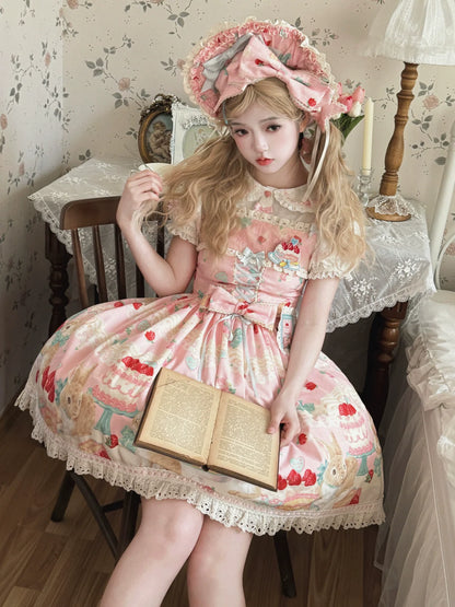 Dark Star Island - Honey Bunny Cake - Sweet Lolita JSK/OP/Strap SK/Shirt