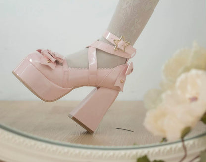 Beauty Bunny - Star Prayer - Kawaii Lolita Shoes Round Toe Summer Heels