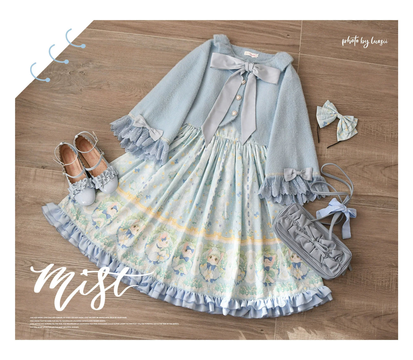 MIST - Qian's Letter - Sweet Lolita Sweater Winter Cardigan Coat