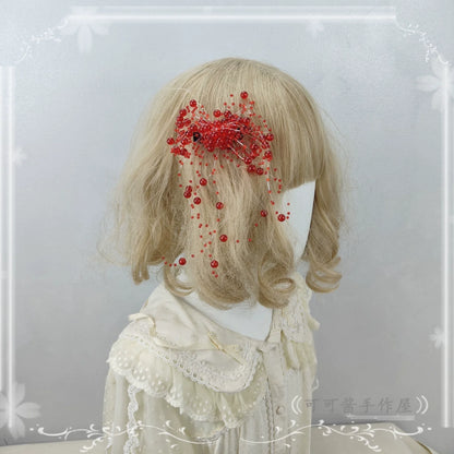 Cocoa Jam - Halloween Gothic Lolita Accessories, White Bride Style